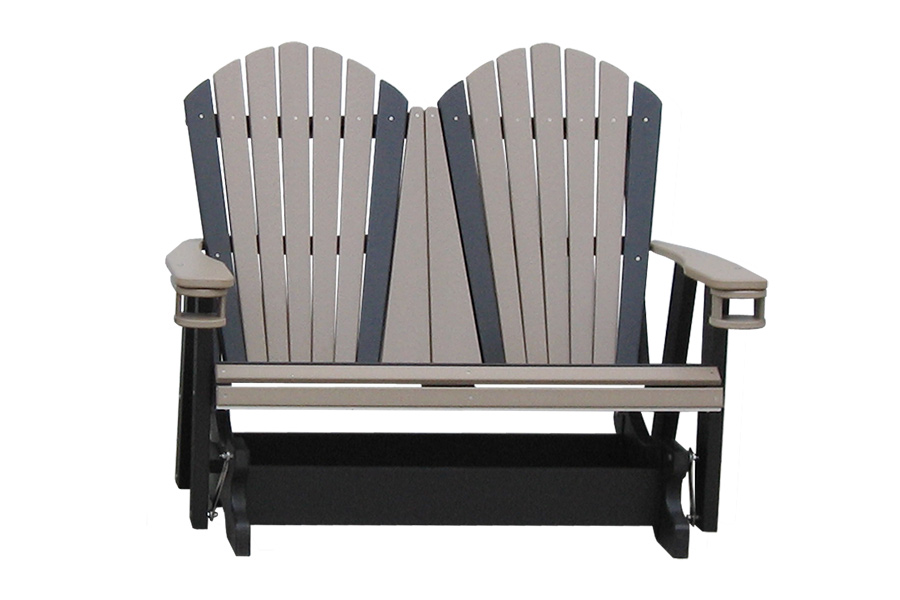4ft adirondack glider with cupholders