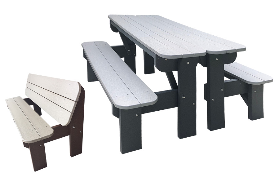 five foot poly table bench
