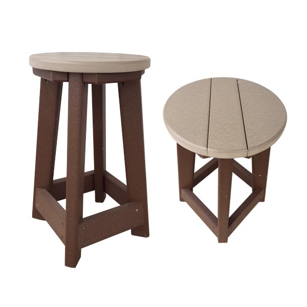 bar stool shown in weatherwood on brown